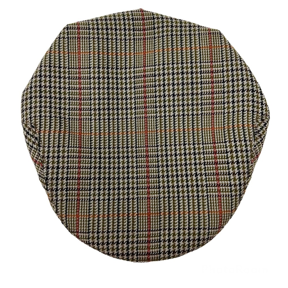 Barbour Checkered Flat Cap - Brown, Red, Black
